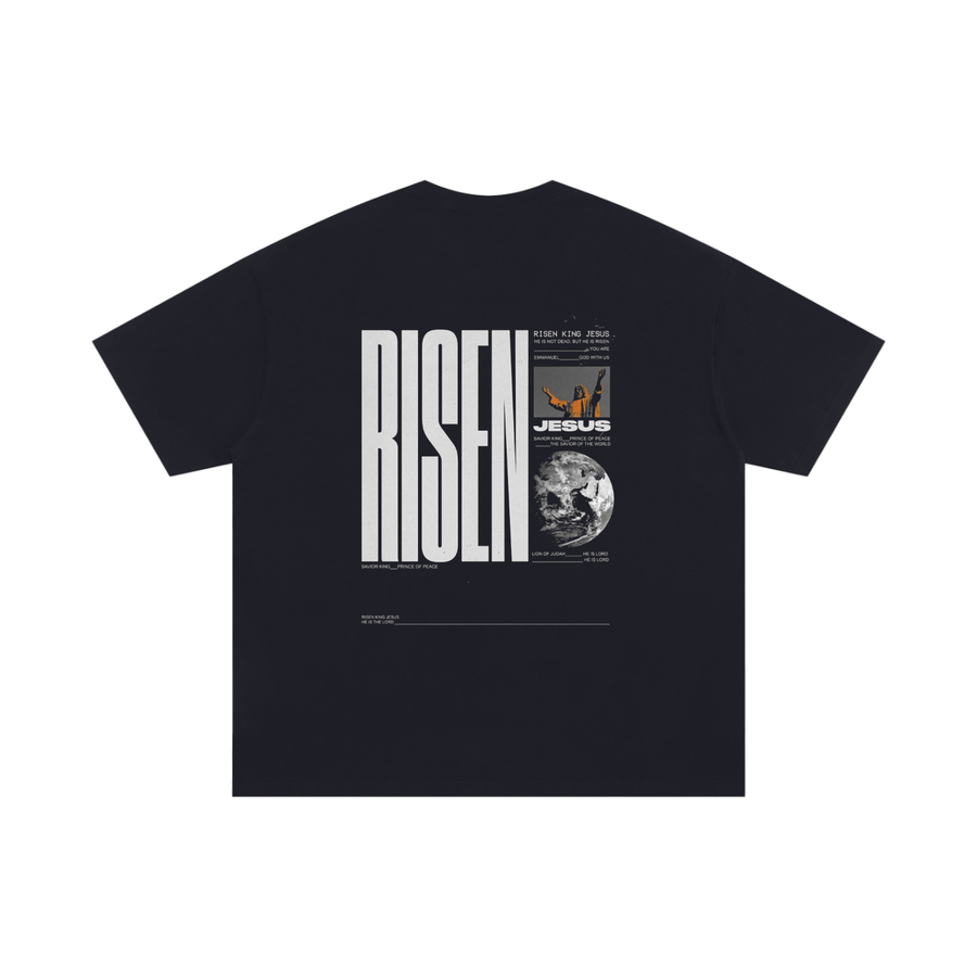 Risen King Jesus Oversized T-Shirt — Christian Streetwear Faith Apparel