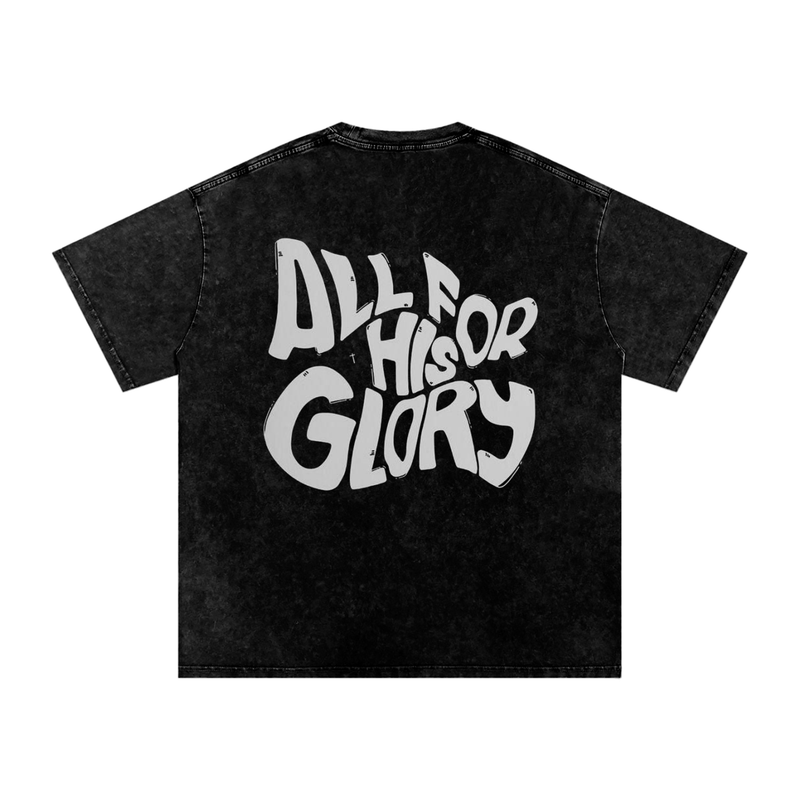 All For His Glory Washed Oversized Tee